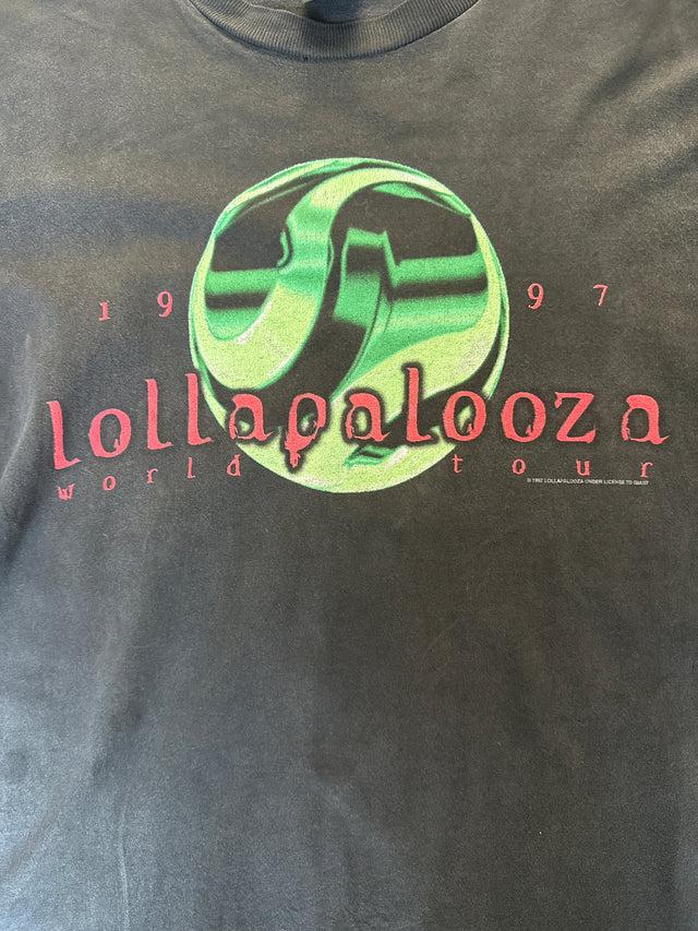 Vintage 1997 Lollapalooza World Tour T-Shirt XL, Black, Giant Tag