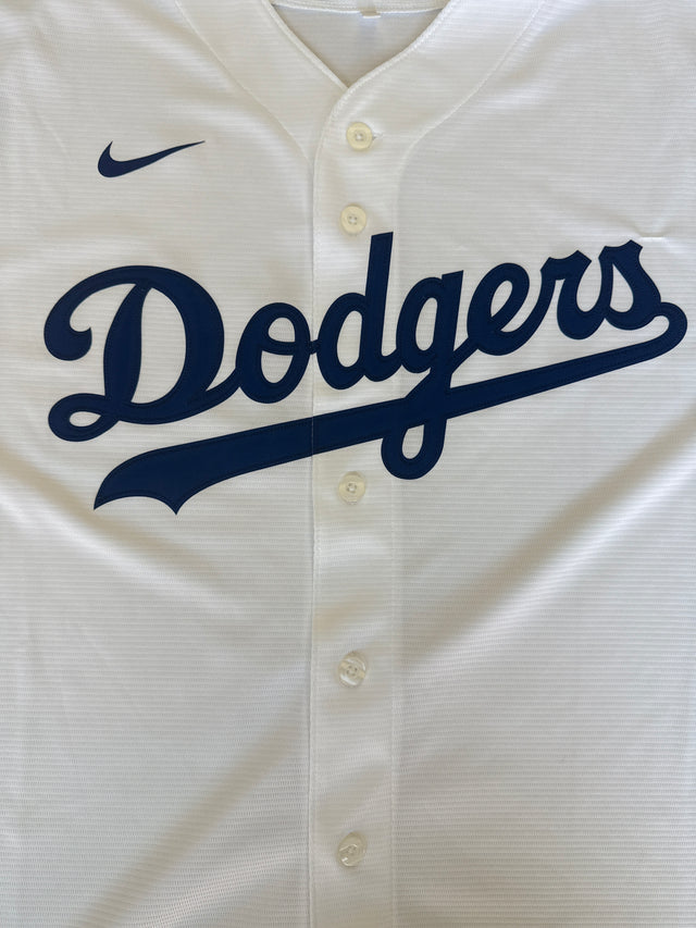 Nike MLB Los Angeles Dodgers Authentic Home Jersey (White Blank, XL)