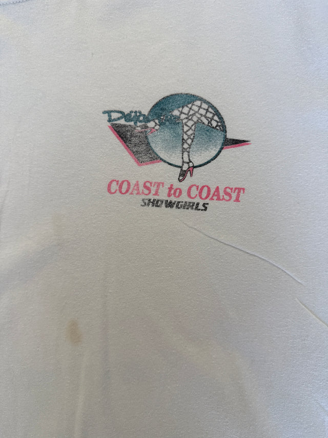 Vintage Déjà Vu Coast to Coast Showgirls Hanes Heavyweight T-Shirt Adult Entertainment Promo Tee (XL)