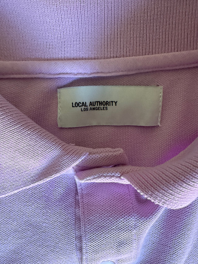 Local Authority Los Angeles Pink Crest Polo Shirt – Made in USA, Size L