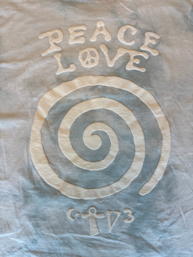 Jaden Smith CTV3 Tie-Dye Long Sleeve Shirt – Peace Love Graphic (Size Large)