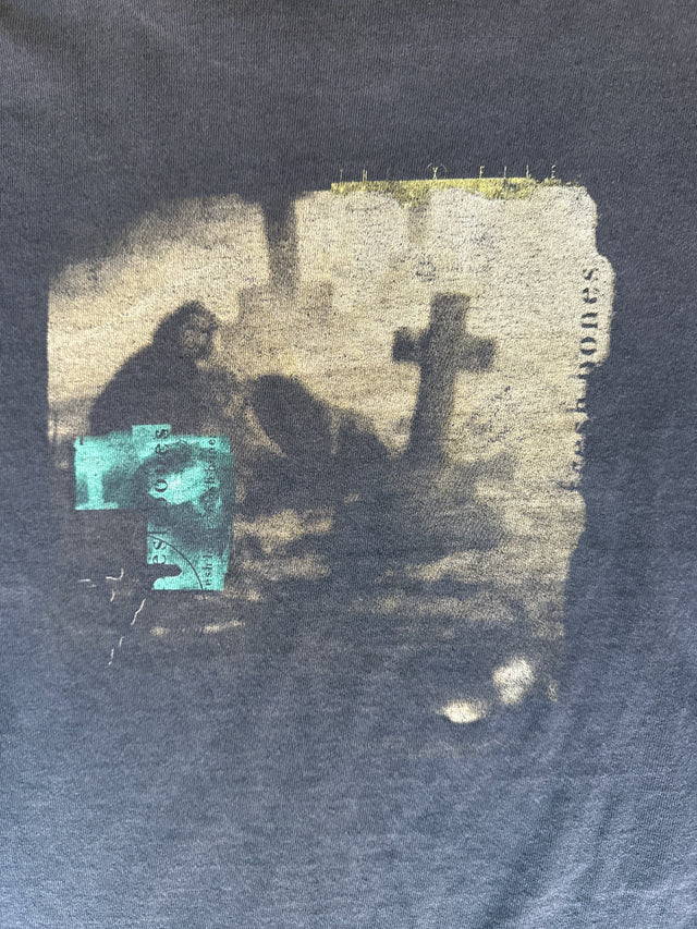 Vintage 1990s The X-Files Stanley Desantis T-Shirt – Faded Black, Double-Sided Graphic, Distressed