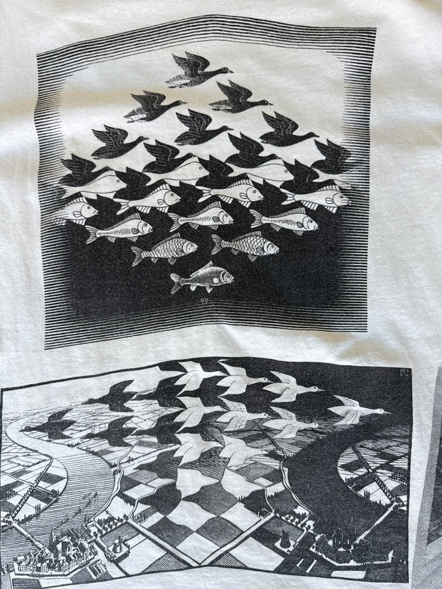 Vintage 1988 M.C. Escher T-Shirt – Surreal Graphic Art Tee – Made in USA – Medium