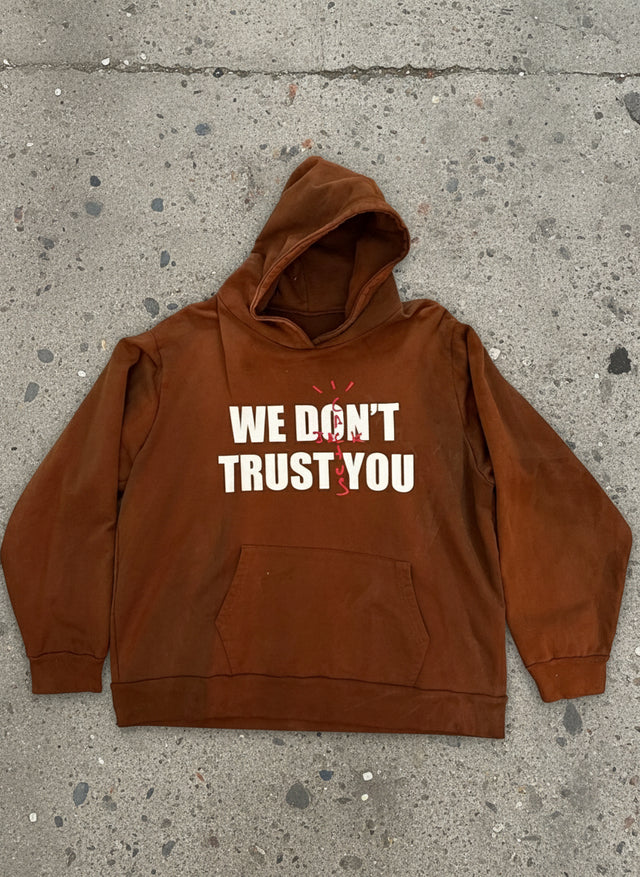 Cactus Jack “We Don’t Trust You” Hoodie – Brown Large