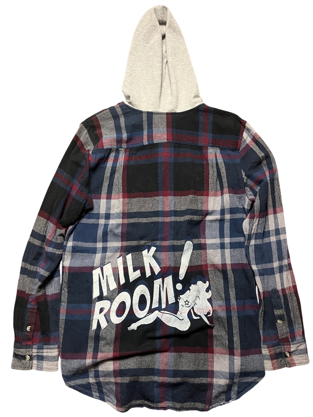 Milk Room Backstage Flannel Hoodie Size XL