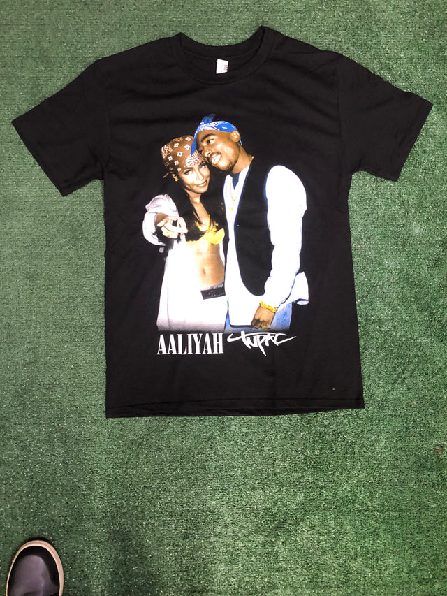 Aaliyah & Tupac Streetwear Vintage Bootleg Style T Shirt