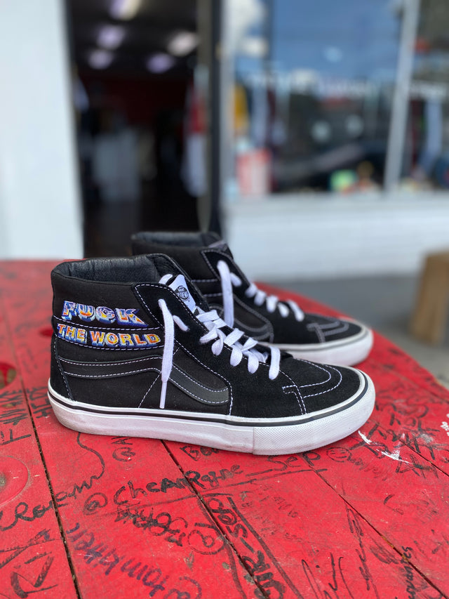 Vans Sk8 Hi Supreme F ck The World Black Size 9 Milk Room