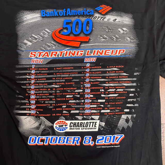 2017 NASCAR  Bank of America 500 Shirt XL