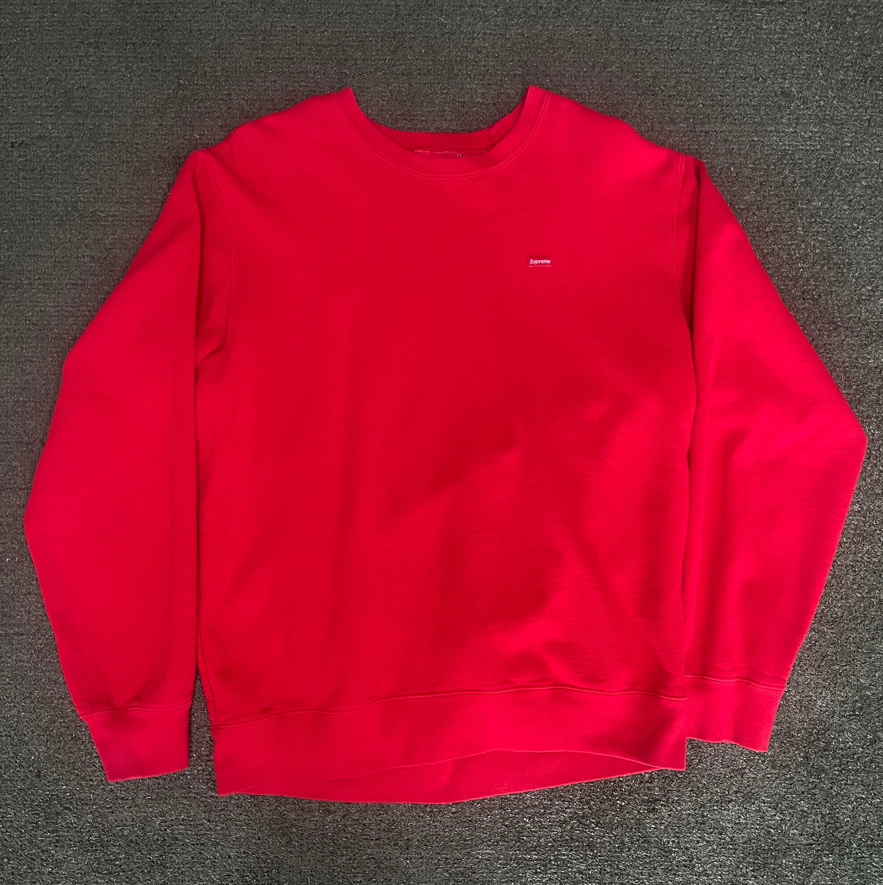ss18 Supreme Contrast Crewneck Sweatshirt Red Large – Milk Room