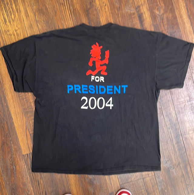Vintage 2004 Insane Clown Posse Hatchet Man for President Double Hit Shirt 2XL