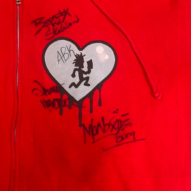 2009 Insane Clown Posse Juggalette Signed Zip Hoodie XL