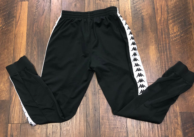 Kappa black 2025 track pants