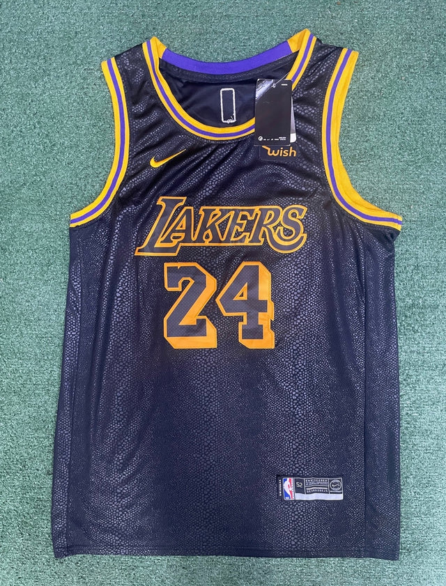 Men's Basketball Jersey, 24 Lakers Mamba Kobe City Edition Yellow