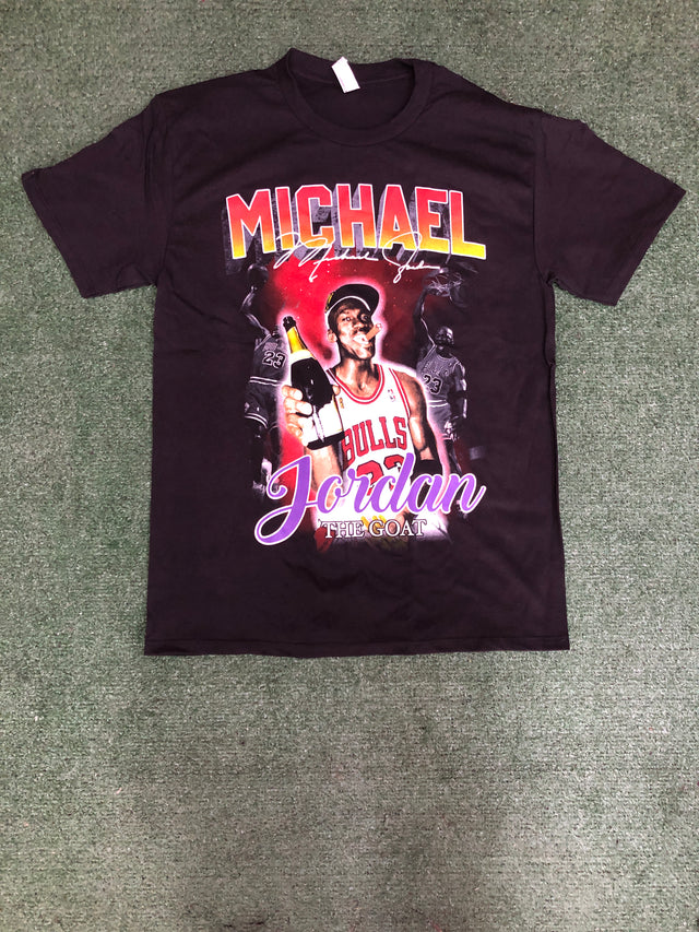 Michael Jordan "The Goat" Bootleg Vintage Band Tee Style