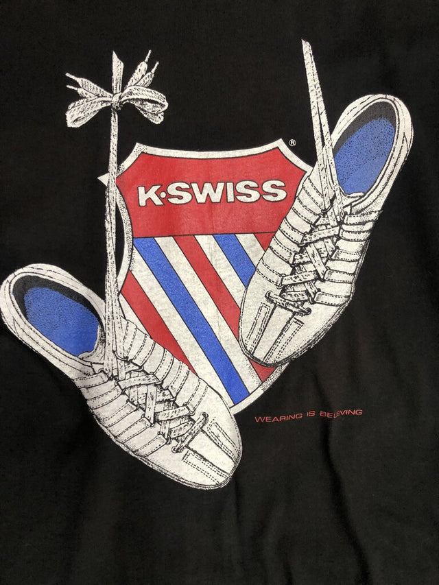 Vintage 1980s Made in USA Kswiss "See is Believing"