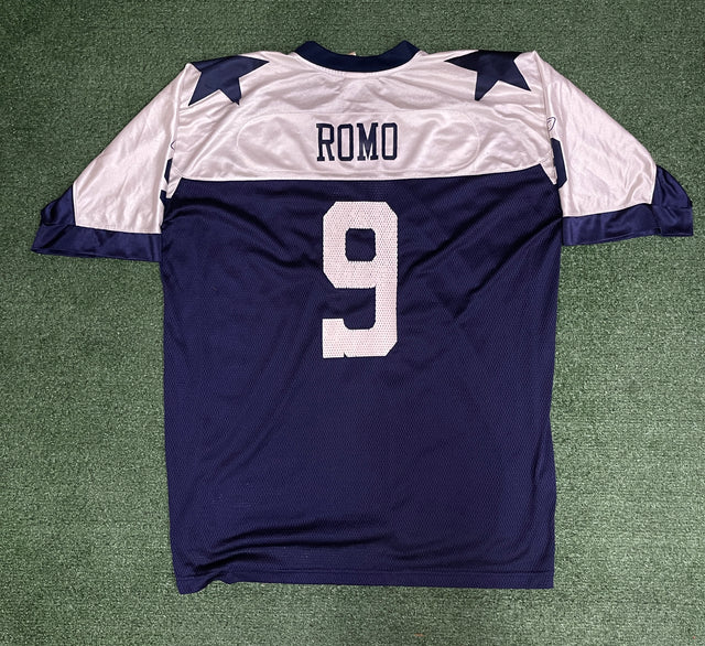 NFL Dallas Cowboys TONY ROMO #9 Reebok Throwback FOOTBALL Jersey